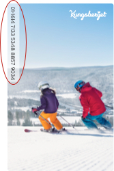 bild på liftkort med kortnumret markerat